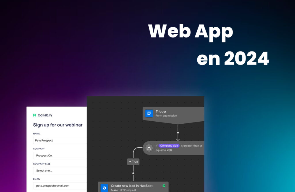 web app avec webflow capture d'ecran